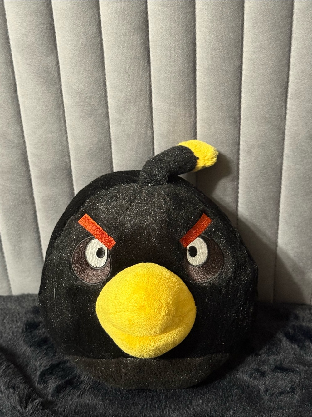💞4/$35- Angry Birds Bomb Bird Plush Black Round Stuffed Animal Toy
